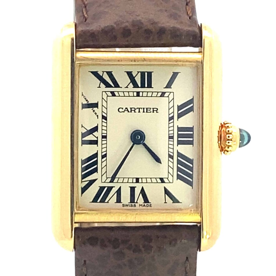 Vintage Cartier Tank Louis 2442 Watch in Yellow Gold