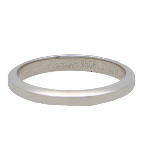 Vintage C de Cartier Platinum Wedding Band, Size 57