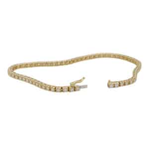 Contemporary 2.00ct Diamond Yellow Gold Line Bracelet