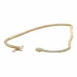 Contemporary 2.18ct Diamond Yellow Gold Line Bracelet