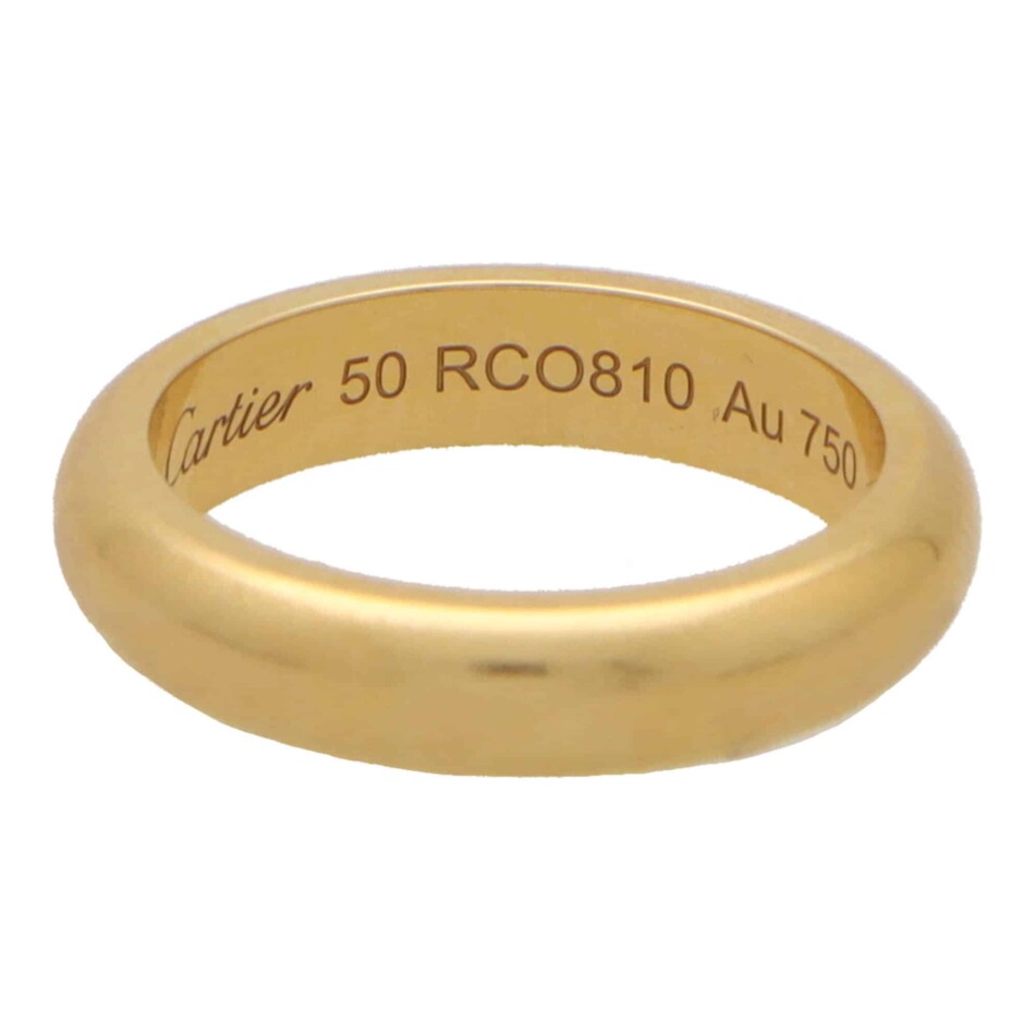 Vintage Cartier '1895 Collection' Yellow Gold Wedding Band