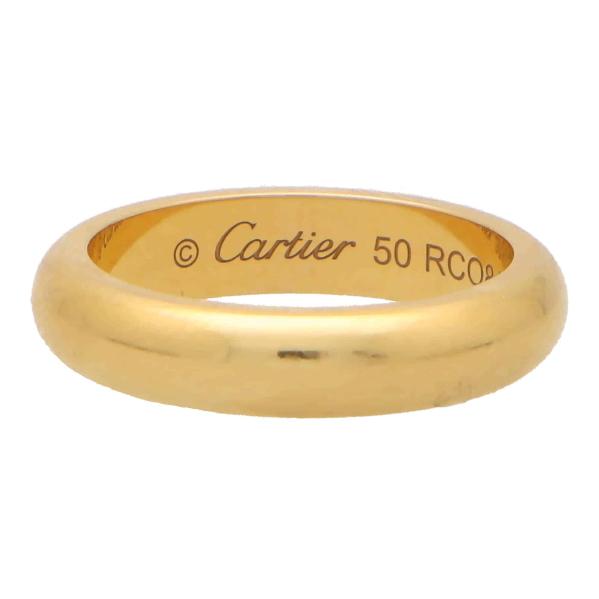 Cartier Love Diamond 18k White Gold Wedding Band Ring 4mm - 52 / 6 – I MISS  YOU VINTAGE