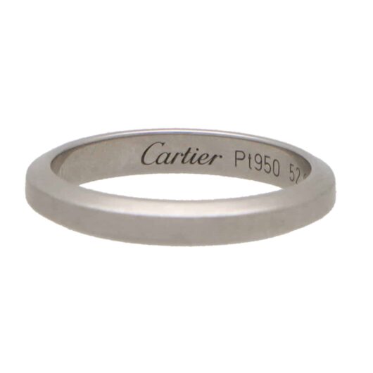 Vintage C de Cartier Platinum Wedding Band, Size 57