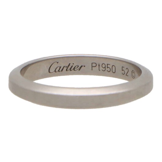 Vintage Cartier Platinum Wedding Band, Size 52