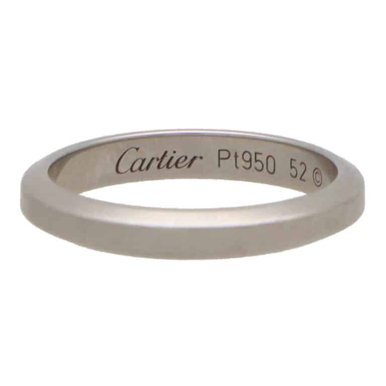 Vintage Cartier Platinum Wedding Band, Size 52