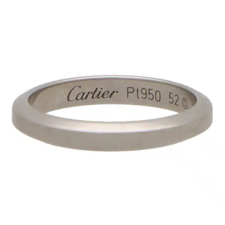 Vintage Cartier Platinum Wedding Band, Size 52