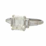 Art Deco Inspired GIA Certified Emerald Cut Diamond Ring