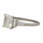 Art Deco GIA Certified Emerald Cut Diamond Ring