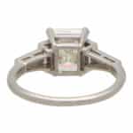 Art Deco GIA Certified Emerald Cut Diamond Ring