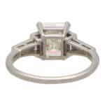 Art Deco Inspired GIA Certified Emerald Cut Diamond Ring