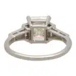 Art Deco GIA Certified Emerald Cut Diamond Ring