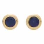 Round Cut 0.43ct Blue Sapphire Stud Earrings