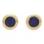 Round Cut 0.43ct Blue Sapphire Stud Earrings