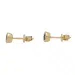 Round Cut 0.43ct Blue Sapphire Stud Earrings