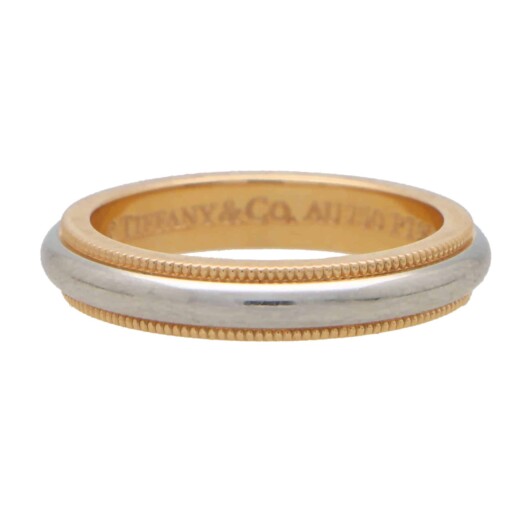 Vintage Tiffany & Co. Platinum and Rose Gold Wedding Band