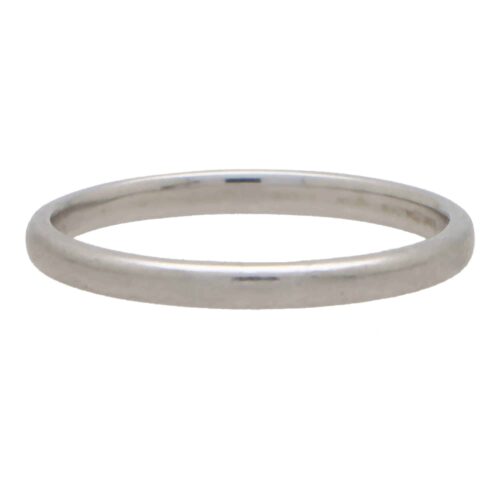Vintage 1999 Tiffany & Co. 'Lucida' Platinum Wedding Band