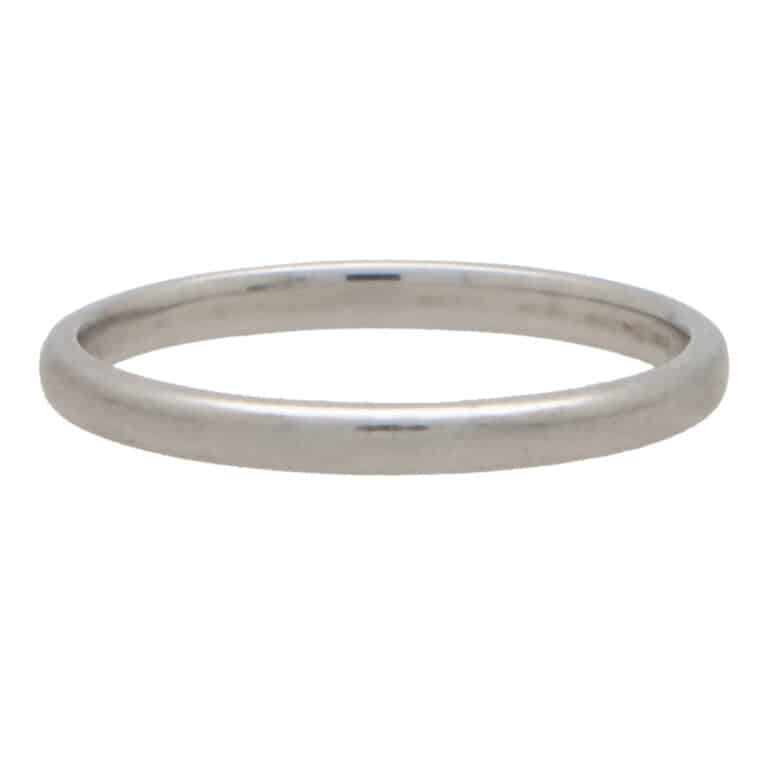 Vintage 1999 Tiffany & Co. 'Lucida' Platinum Wedding Band