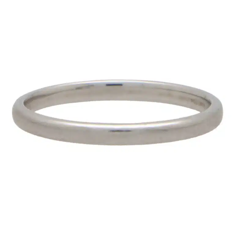 Vintage 1999 Tiffany & Co. 'Lucida' Platinum Wedding Band