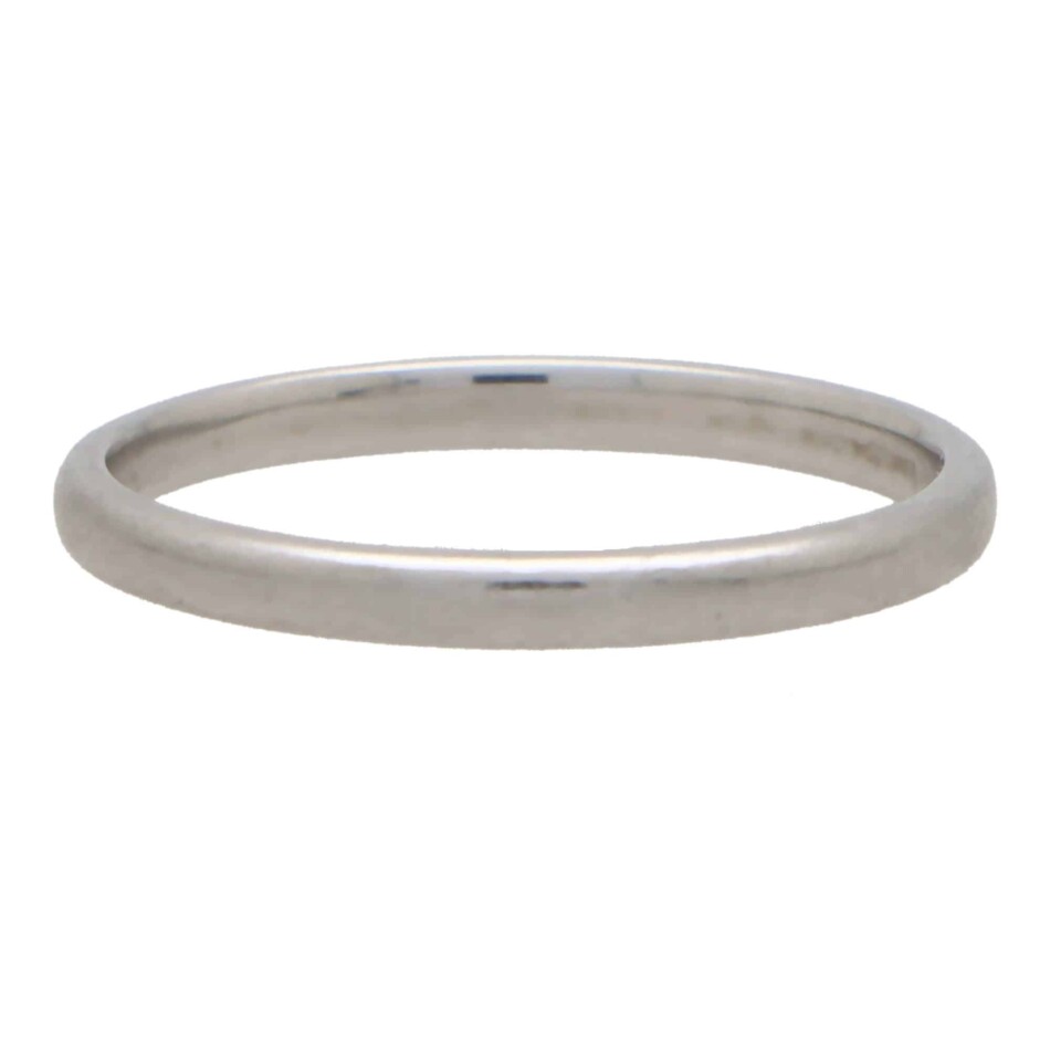 Vintage 1999 Tiffany & Co. 'Lucida' Platinum Wedding Band