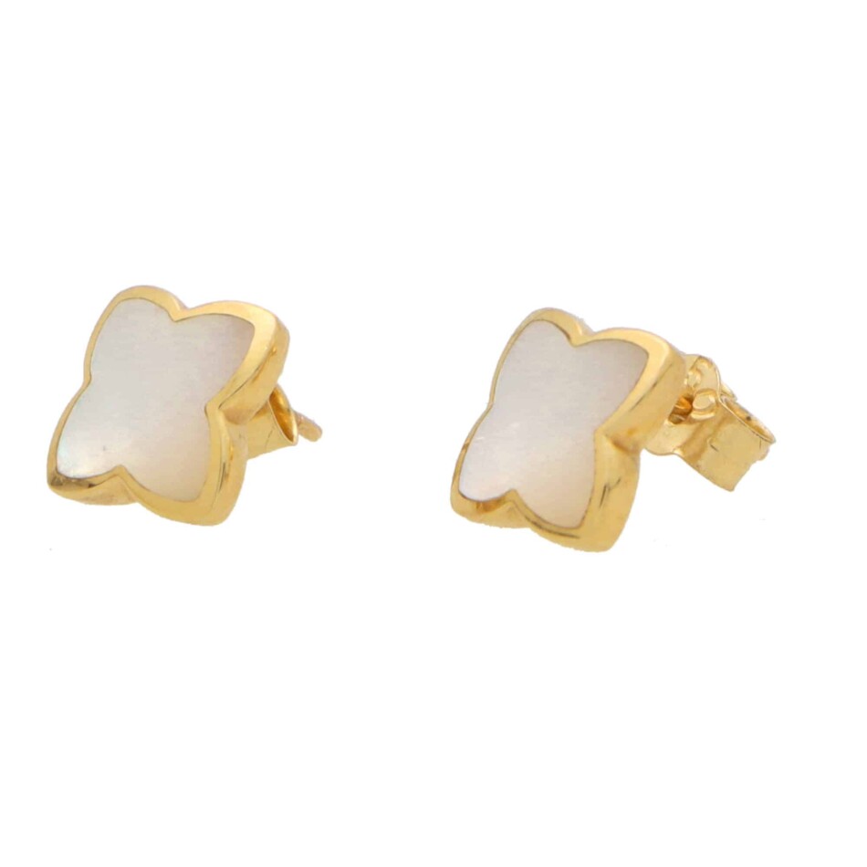Vintage Mother of Pearl Star Earrings