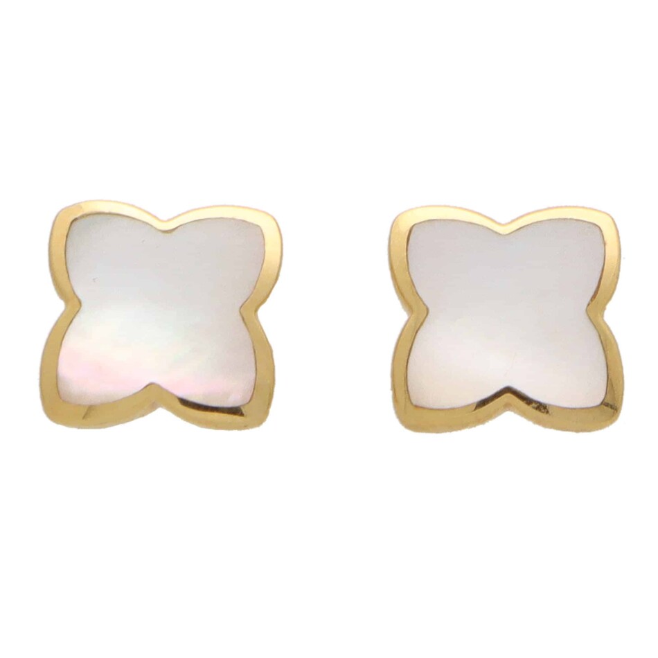 Vintage Mother of Pearl Star Earrings