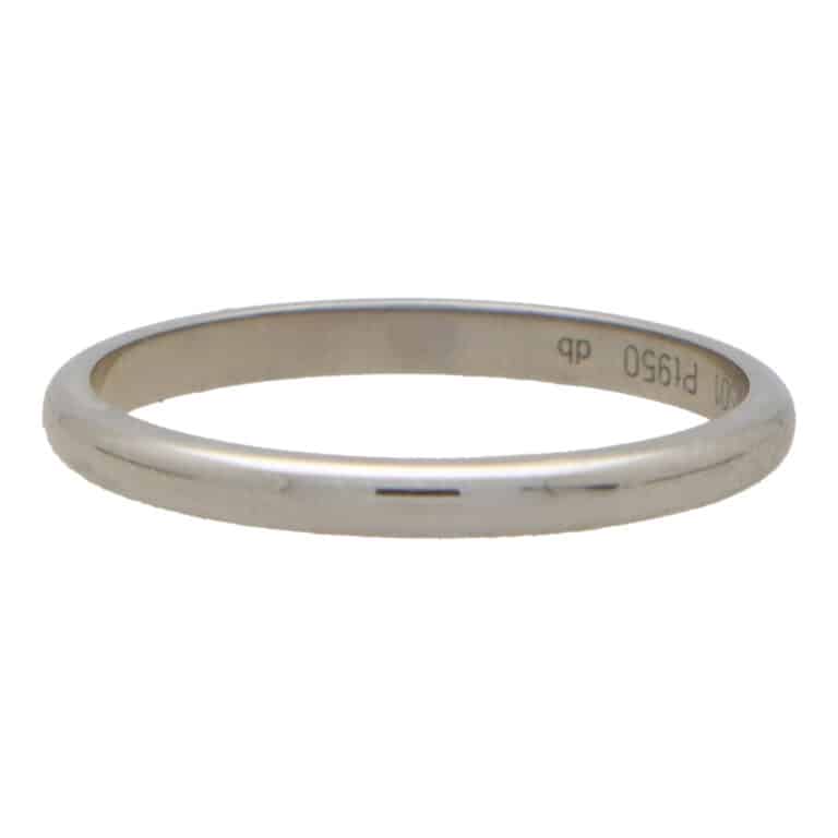 Vintage Cartier '1895' Platinum Wedding Band size 55