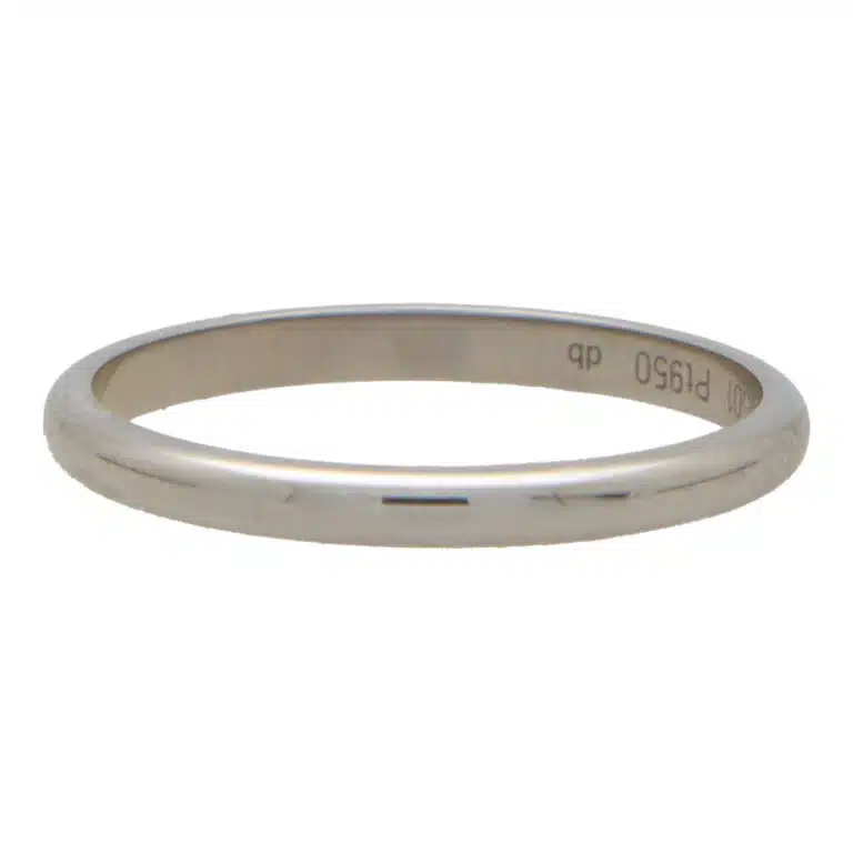 Vintage Cartier '1895' Platinum Wedding Band size 55