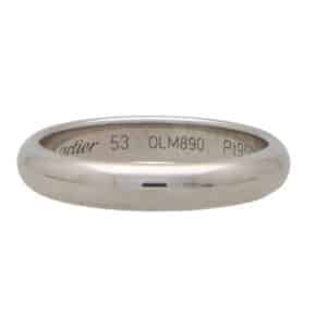 Vintage Cartier '1895 Collection' Platinum Wedding Band