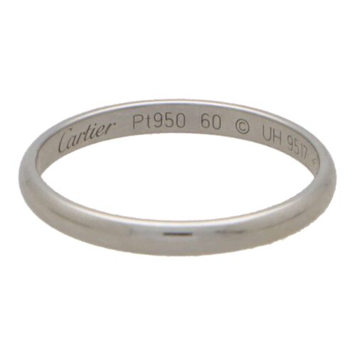 Vintage Cartier Platinum '1895' Wedding Band, Size 60