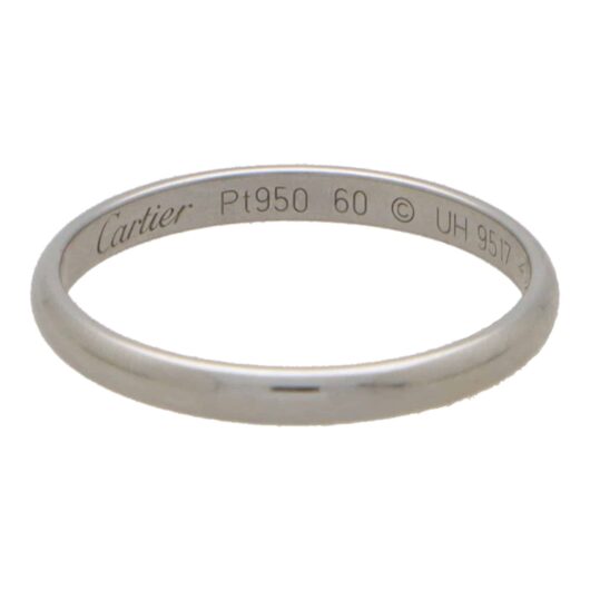 Vintage Cartier Platinum '1895' Wedding Band, Size 60