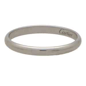 Vintage Cartier Platinum Wedding Band, Size 60