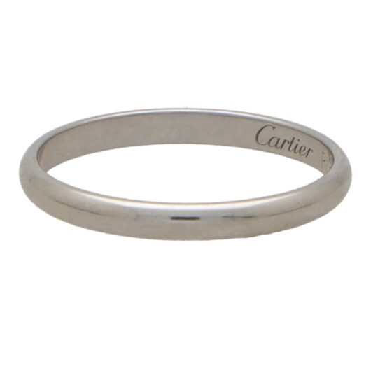Vintage Cartier Platinum '1895' Wedding Band, Size 60