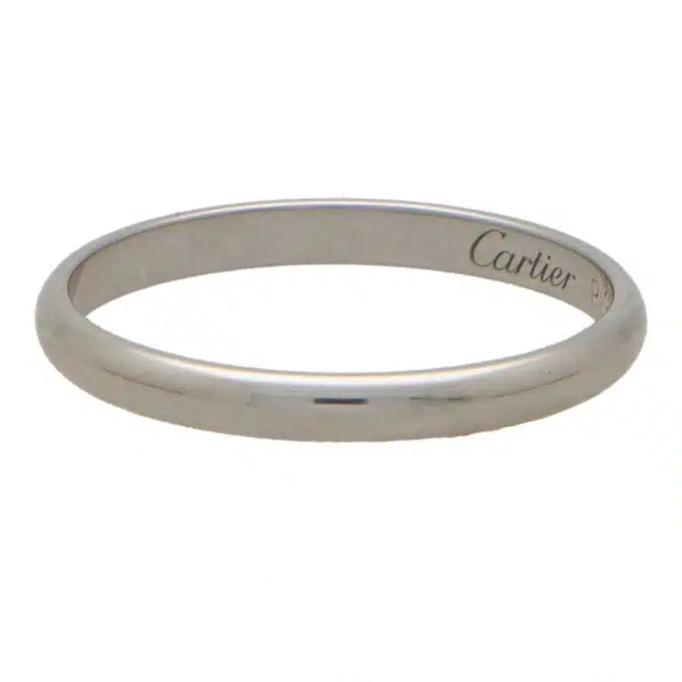 Vintage Cartier Platinum '1895' Wedding Band, Size 60