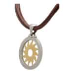 Vintage Bvlgari Tondo Sun Pendant on Leather Cord