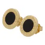 Vintage Bvlgari Signature Onyx Disc Earrings
