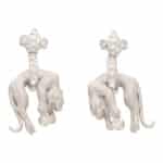 Vintage Carrera y Carrera Diamond Panther Drop Earrings