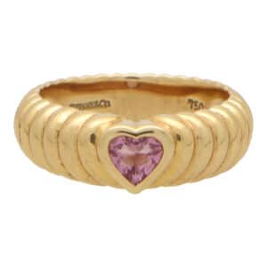 Vintage Tiffany & Co. Pink Tourmaline Heart Ring