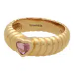 Vintage Tiffany & Co. Pink Tourmaline Heart Ring