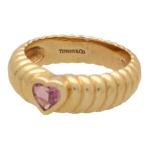 Vintage Tiffany & Co. Pink Tourmaline Heart Ring
