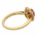 Vintage Cartier London Ruby and Diamond Cluster Ring