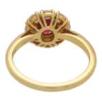 Vintage Cartier London Ruby and Diamond Cluster Ring