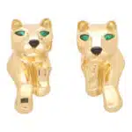 Vintage Cartier Emerald Eye Panther Earrings