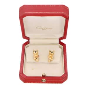 Vintage Cartier Emerald Eye Panther Earrings