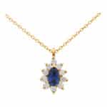 Vintage Tiffany & Co. Blue Sapphire and Diamond Necklace