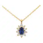 Vintage Tiffany & Co. Blue Sapphire and Diamond Necklace
