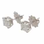 GIA Certified Asscher Cut Diamond Stud Earrings