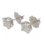 GIA Certified Asscher Cut Diamond Stud Earrings