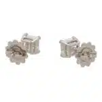 GIA Certified Asscher Cut Diamond Stud Earrings