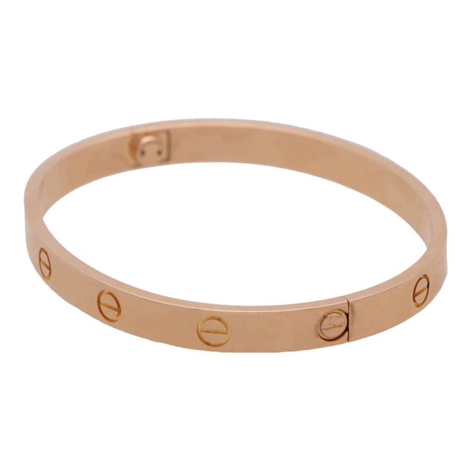 Vintage Cartier Rose Gold Love Bangle, Size 18