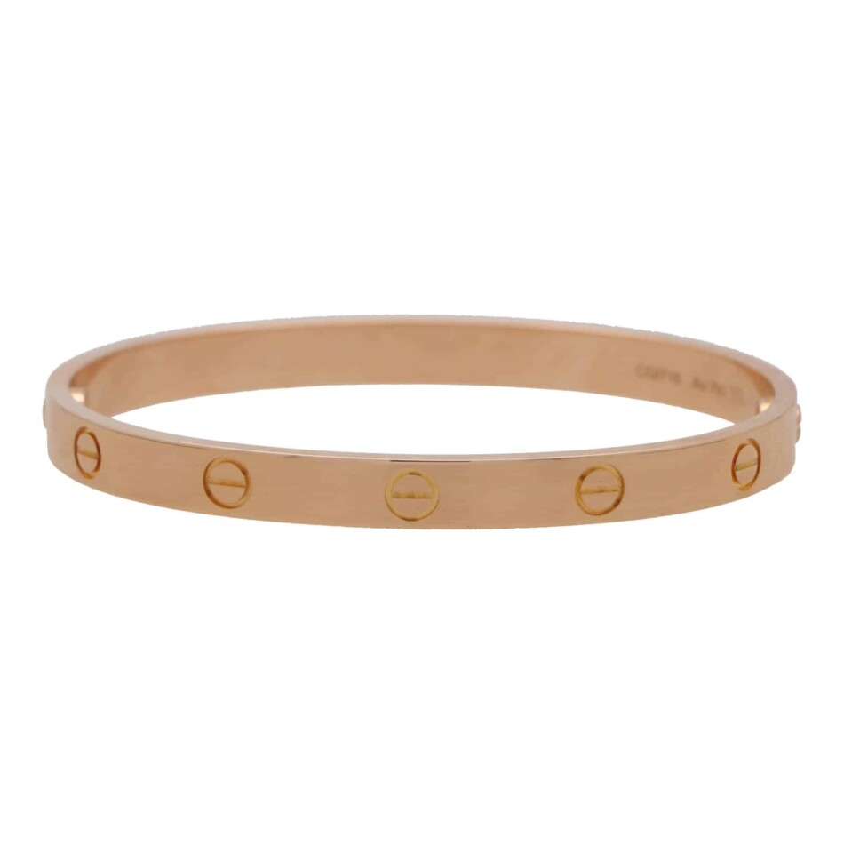 Vintage Cartier Rose Gold Love Bangle, Size 18